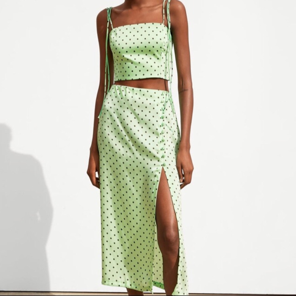 ZARA MIDI SKIRT POLKA DOT